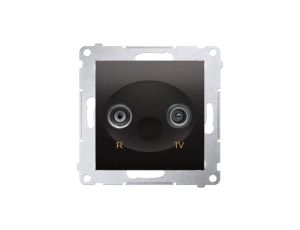 SIMON 54 Gniazdo antenowe RTV końcowe do ramki antracyt DAK.01/48