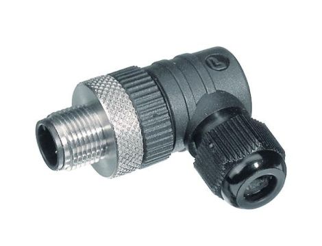 11599 RSCW 3/7 M12 złącze do samokonfekcjonowania, męskie złącze kątowe, 3-polowe z gwintowanym złączem, montaż z zaciskami śrub