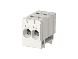 Blok rozdzielczy odgałęźny 2-polowy Al/Cu 2,5-35mm2 (max. 35mm2) na szynę TH35 szary FJ-E35/2 HEDO