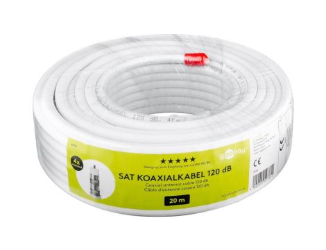 120 dB kabel koncentryczny antenowy quattro, ekranowanie 4x, CCS, 20 m