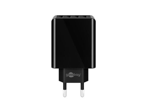 4-kierunkowa ładowarka USB (30W) czarna