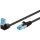 CAT 6AKabel łączący 1x 90 pod kątem,S/FTP (PiMF), Czarny - Długość kabla 10 m