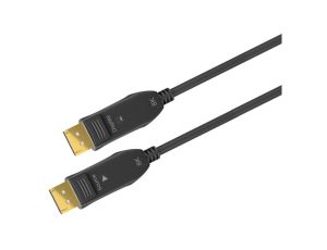 Kabel łączący światłowodowy DisplayPort 1.4 Hybrid, - Długość kabla 50 m