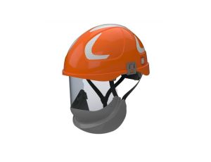 HUBIX SECRA H058S F113.OSE2 Pomarańczowy hełm elektroizolacyjny, osłona twarzy klasy 2 Box-test, do 20 kV AC / 1,5 kV DC