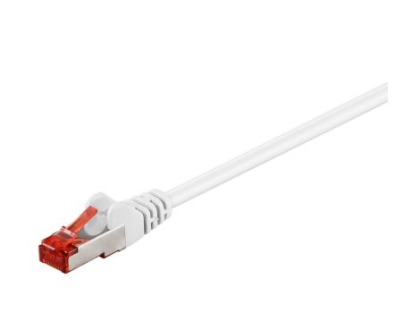CAT 6 Kabel łączący, S/FTP (PiMF), biały - Długość kabla 0.25 m