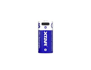 Akumulator Li-ion 16340 / R-CR123 3,7V 900mAh z zabezpieczeniem z portem USB-C