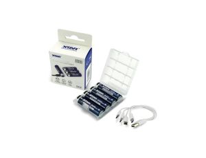 Akumulator Xtar R6 / AA 1,5V Li-ion 2450mAh z zabezpieczeniem z portem USB-C - 4 sztuki