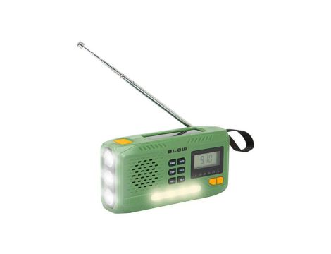 Radio analogowe przenośne, solarne z dynamo Blow 77-551