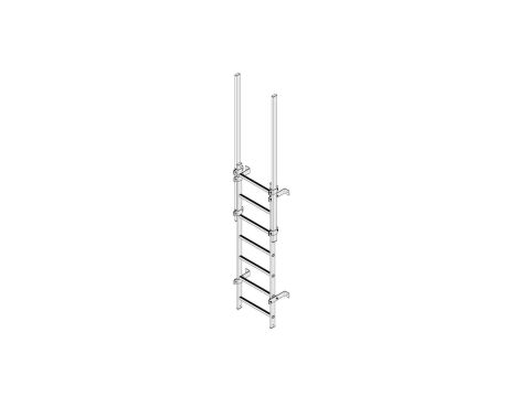 Drabina Ewakuacyjna Aluminiowa, Pionowa, Zestaw 1,981m uchwyt 16cm CRYNOLINE