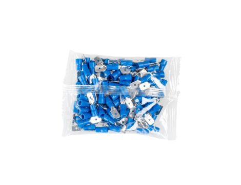 Konektory izolowane męskie 1,5-2,5mm2 6,3mm niebieskie 100 szt. VA0395 Vayox
