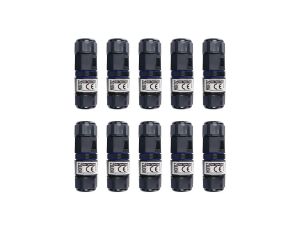 10x Konektor kablowy Mufa hermetyczna, IP68, prosty, 0.5-2.5mm, 16A, 250V HOROZ
