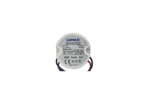 Zasilacz do oświetlenia LED montażowy IP44 15W, 12V, 1.25A, 50x22mm - do Puszki