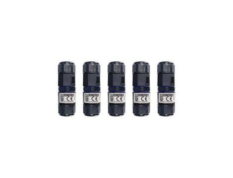 5x Konektor kablowy Mufa hermetyczna, IP68, prosty, 0.5-2.5mm, 16A, 250V HOROZ
