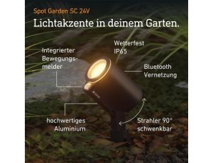 Oprawa ogrodowa wbijana SPOT GARDEN 24V SC LEDz czujnikiem 7,84W 363lm 1800-4000K RGBWW  IP65  IK03 antracyt / aluminium - image 2