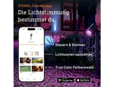 Zestaw 2x oprawa ogrodowa wbijana SPOT GARDEN 24V  LED nightmatic 7,84W 363lm 1800-4000K RGBWW  IP65  IK03 antracyt / aluminium plus zasilacz 35W plus przewód plus trójnik - 7