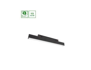 Oprawa LINE S 8W pryzma 304mm na szynoprzewód magnetyczny czarna system SHIFT WLD+40008 Spectrum