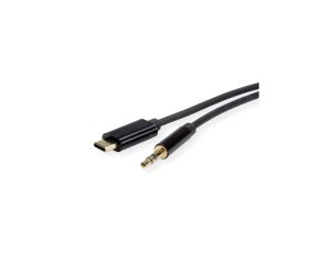 Adapter ROLINE Kabel USB typu C - 3,5 mm audio, męski/żeński, zwart, 3 m