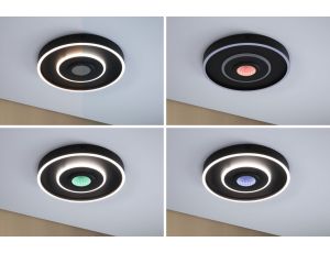 Plafoniera SPACEGLOW Four LED 3D DIM TunW RGB rainbow 22W 1200lm 3000-6500K pilot 230V czarny mat / metal / tworzywo - image 2