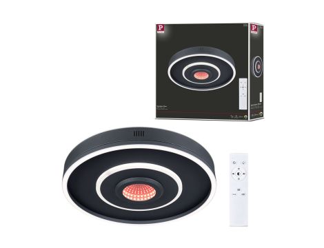 Plafoniera SPACEGLOW Four LED 3D DIM TunW RGB rainbow 22W 1200lm 3000-6500K pilot 230V czarny mat / metal / tworzywo - 15