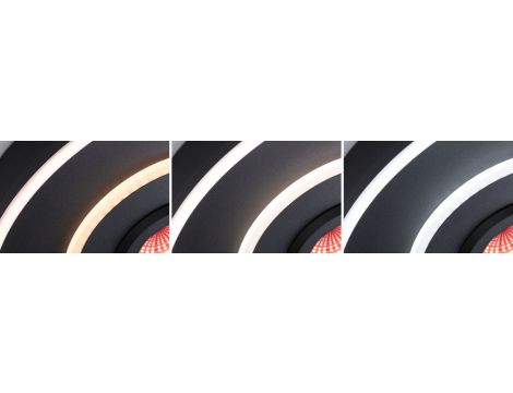 Plafoniera SPACEGLOW Four LED 3D DIM TunW RGB rainbow 22W 1200lm 3000-6500K pilot 230V czarny mat / metal / tworzywo - 8