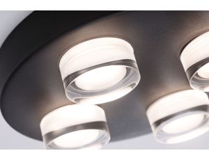 Oprawa ścienna/sufitowa łazienkowa KAME 4x4.2W 2000lm IP44 3000K 230V czarny mat / metal / akryl - image 2