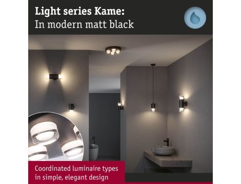 Oprawa ścienna/sufitowa łazienkowa KAME 4x4.2W 2000lm IP44 3000K 230V czarny mat / metal / akryl - 7