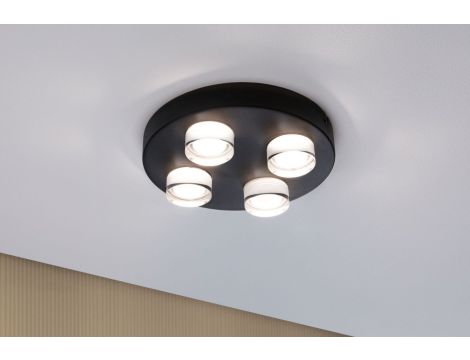 Oprawa ścienna/sufitowa łazienkowa KAME 4x4.2W 2000lm IP44 3000K 230V czarny mat / metal / akryl - 5