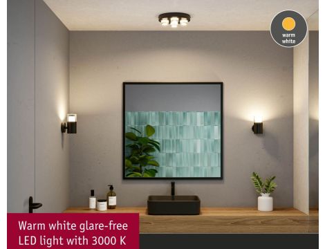 Oprawa ścienna łazienkowa KAME 5W 320lm IP44 3000K 230V czarny mat / metal / akryl - 10