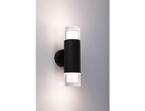 Oprawa ścienna/sufitowa łazienkowa KAME 2x4W 2x460lm IP44 3000K 230V czarny mat / metal / akryl - 7