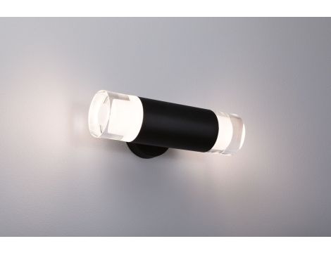 Oprawa ścienna/sufitowa łazienkowa KAME 2x4W 2x460lm IP44 3000K 230V czarny mat / metal / akryl - 8