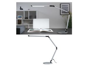 Lampka biurkowa FLEXBAR LED 9.5W DIM 700lm 3000/4000/6500K 230V srebrny mat / aluminium
