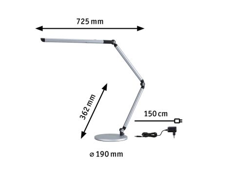 Lampka biurkowa FLEXBAR LED 9.5W DIM 700lm 3000/4000/6500K 230V srebrny mat / aluminium - 13