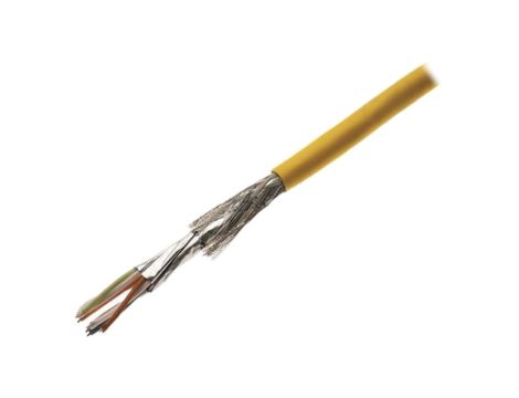 Przewód S/FTP Cat 7 Cu 4x2x23AWG PUR 100m zółty