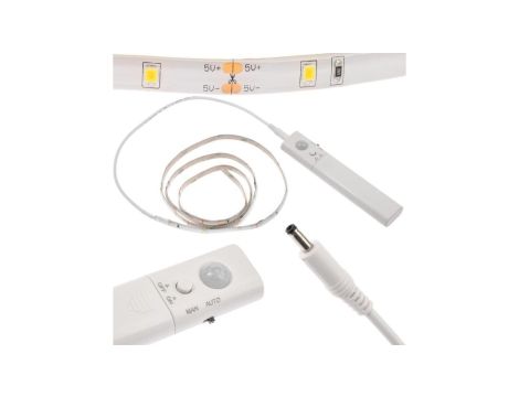 Taśma LED z Czujnikiem Ruchu 2,4W 3000K 180lm 120D 4xAAA 6V DC 1m CORREA Kobi