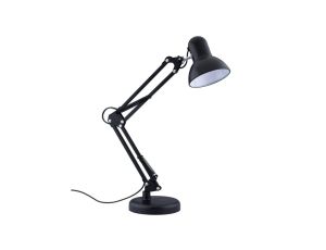 Lampka Biurkowa Nocna Kreślarska LVT do LED E27 Czarna z Uchwytem