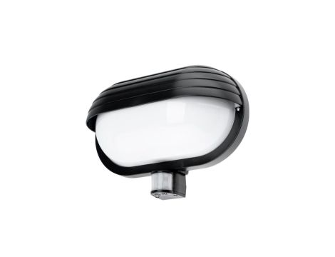 Lampa Ogrodowa Kinkiet Elewacyjny FRODA E27 IP44 z Czujnikiem PIR Czarna