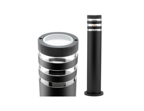 Lampa Ogrodowa Zewnętrzna E27 Czarna Okrągły Słupek 60cm MIAMI