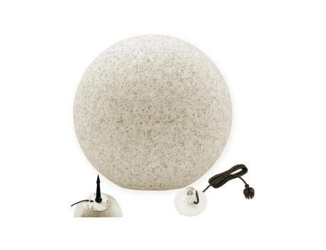 Lampa Zewnętrzna Ogrodowa Wbijana 230V E27 KULA 40cm Kamienna