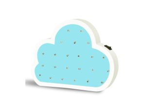 Lampka drewniana nocna dekoracyjna CHMURKA LED ciepła niebieska GOLDLUX (Polux) lampka dla dzieci