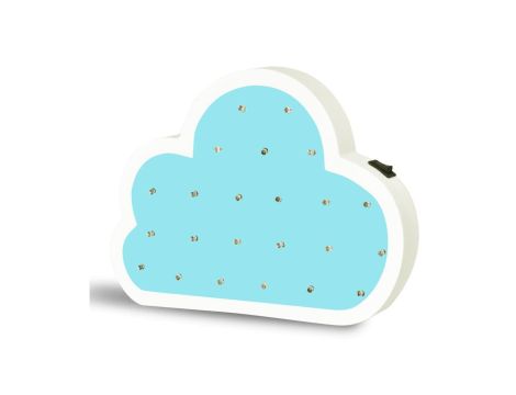 Lampka drewniana nocna dekoracyjna CHMURKA LED ciepła niebieska GOLDLUX (Polux) lampka dla dzieci