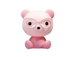 Lampka nocna dekoracyjna MIŚ OKULARNIK LED 2,5W ciepła różowa GOLDLUX (Polux) lampka dla dzieci