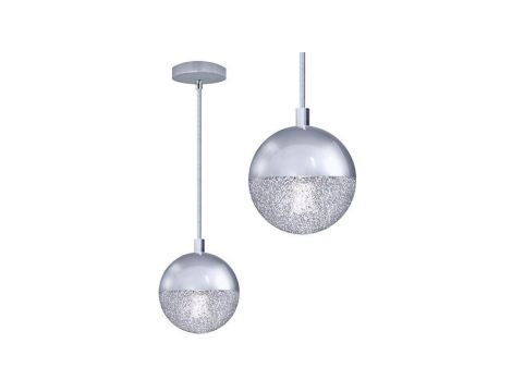 Lampa wisząca, SUFITOWA Amarillo 1xG9 srebrna połysk GLAMOUR