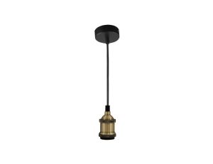 Lampa wisząca sufitowa loft industrial zawiesie z oprawką E27 patyna NOLA IL MIO GOLDLUX (Polux)