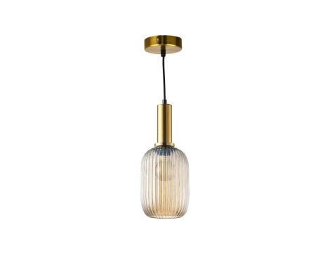 Lampa Wisząca Sufitowa SUFFOLK E27 Zwis Bursztynowa GOLDLUX