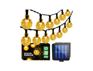 GIRLANDA SOLARNA ogrodowa OZDOBNA Łańcuch Świetlny 30 Kuleczek 2700K ciepła GOLDLUX (Polux)