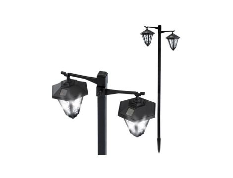 Latarnia ogrodowa LED solarna 137cm WYSOKA EVERA 6000K