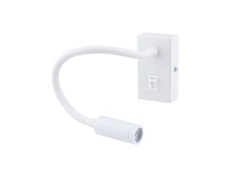 Lampa Ścienna LED LVT Elastyczny Kinkiet do Czytania LEO 3W 4000K Biały