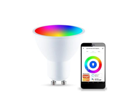 Żarówka LED GU10 5W KOBI SMART WIFI RGB WW TUYA Inteligentna Ściemnialna