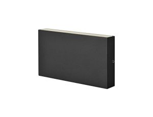 Kinkiet Ogrodowy Elewacyjny LED Czarny Góra i Dół 11W 2x450lm IP44 PROSTOKĄT CHICAGO Goldlux