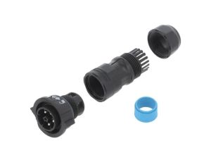 Złącze okrągłe wtyk na przewód 5-PIN męski ze stykami X-Lok DC-05BFMB-QL8LPP